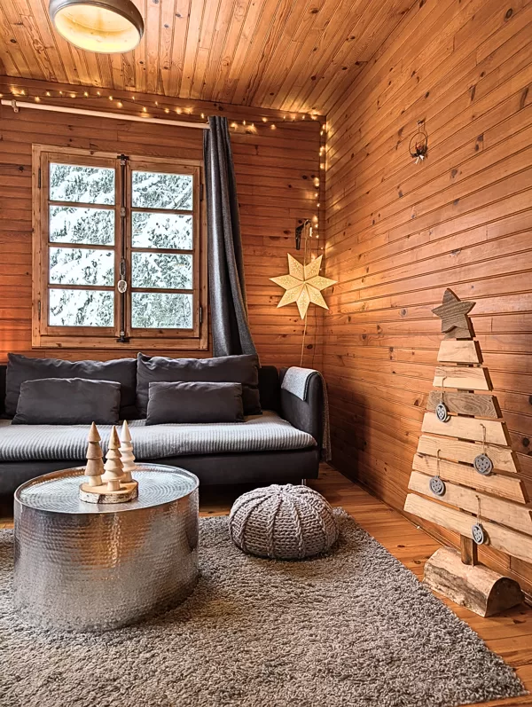Sapin en bois pour la fin de l'année